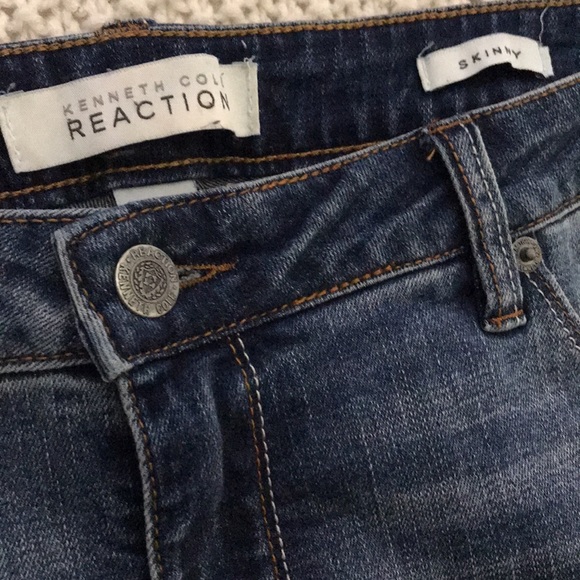 Kenneth Cole Reaction Skinny Jeans Dark Wash Size 8 - Picture 5 of 9